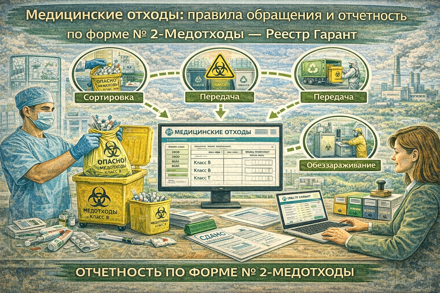 Медицинские отходы: правила обращения и отчетность по форме № 2-Медотходы в России