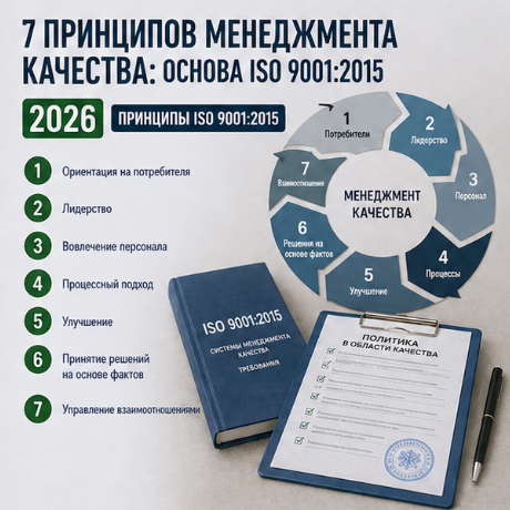 7 принципов менеджмента качества: основа ISO 9001:2015 и применение в СМК