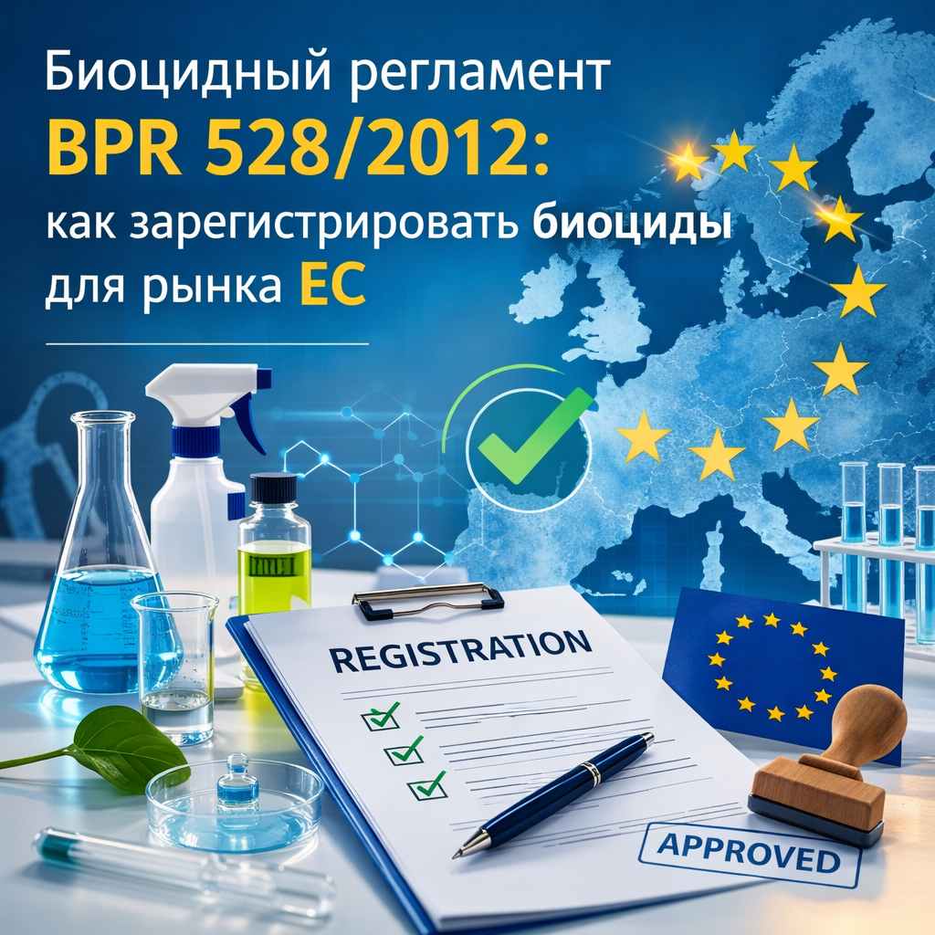 Биоцидный регламент BPR 528/2012: регистрация биоцидов для рынка ЕС
