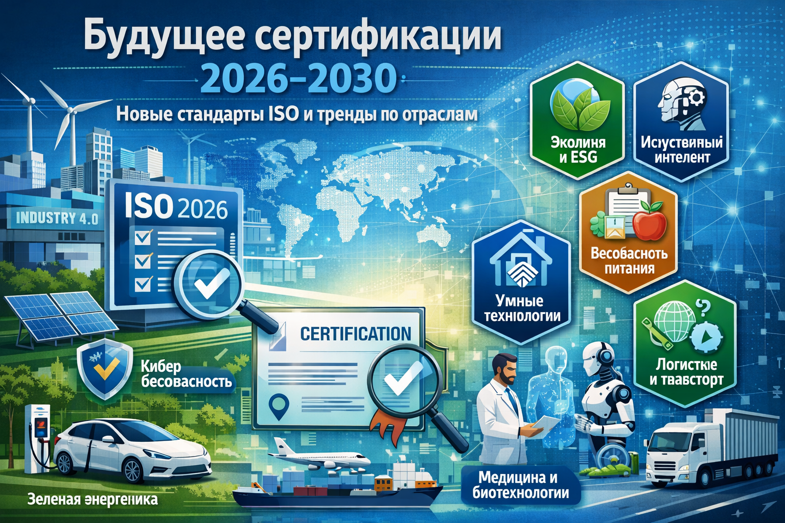 Будущее сертификации 2026–2030: новые стандарты ISO и тренды по отраслям