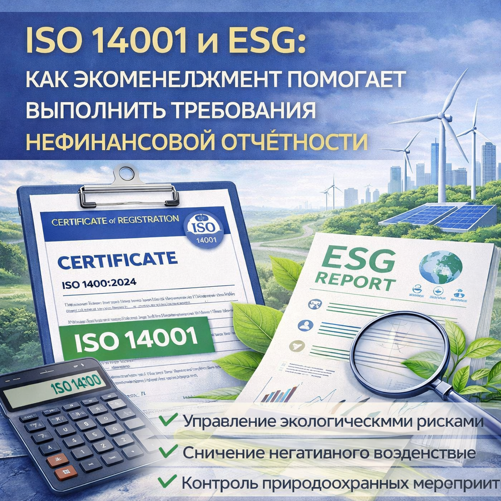 ISO 14001 и ESG: как экоменеджмент помогает выполнить требования нефинансовой отчётности