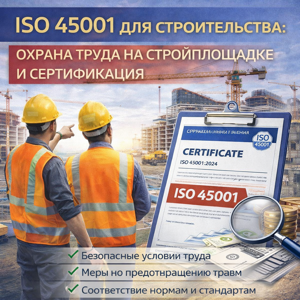 ISO 45001 для строительства: охрана труда на стройплощадке и сертификация