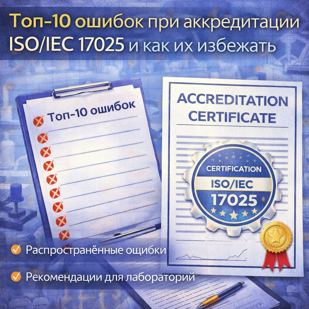 Топ-10 ошибок при аккредитации ISO/IEC 17025 и как их избежать