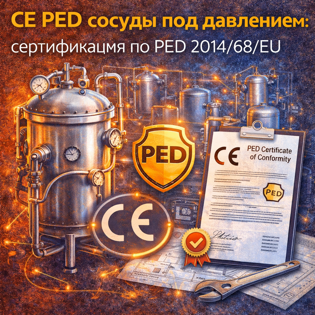 CE PED сосуды под давлением: сертификация по PED 2014/68/EU