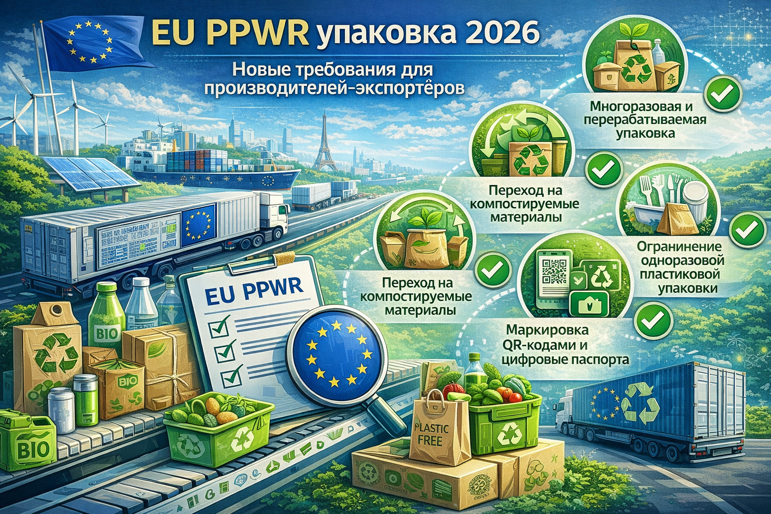 EU PPWR упаковка 2026: новые требования для производителей-экспортёров