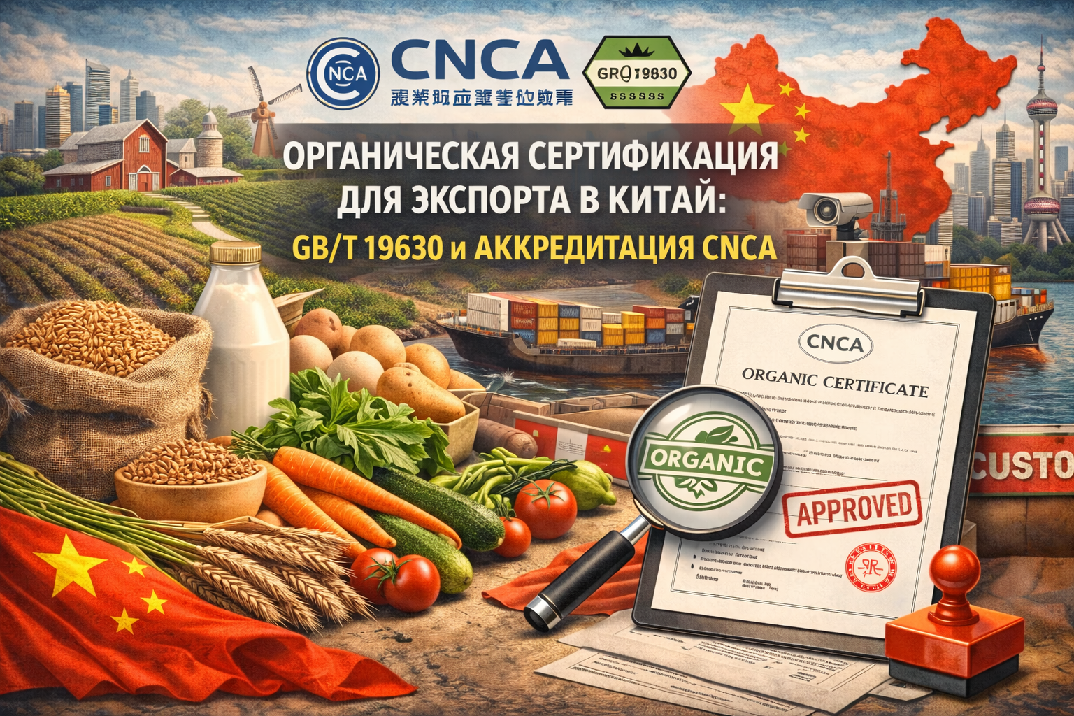 Органическая сертификация для экспорта в Китай: GB/T 19630 и CNCA аккредитация