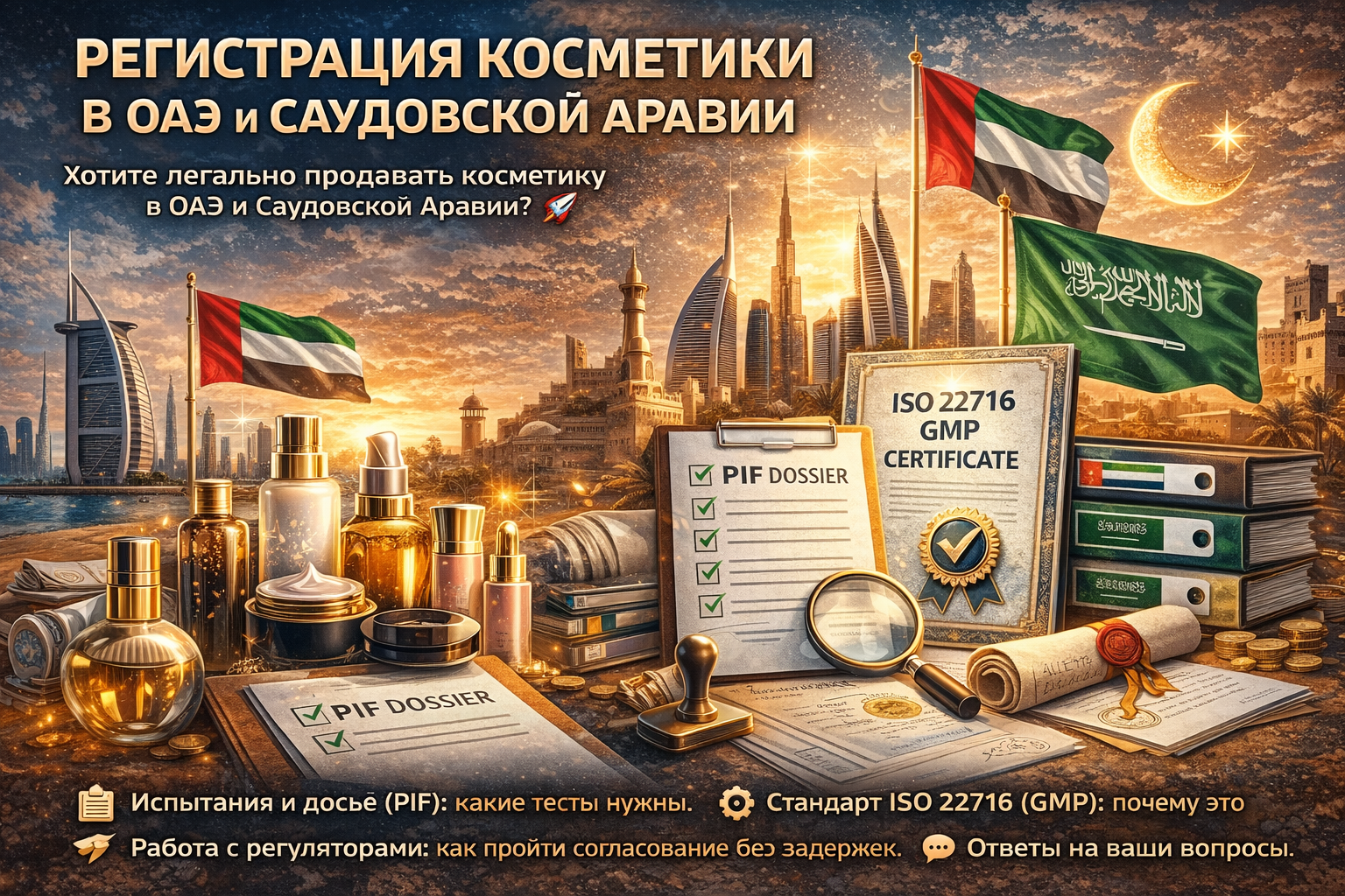 Регистрация косметики в ОАЭ: не через CPNP, а через ECAS и Montaji