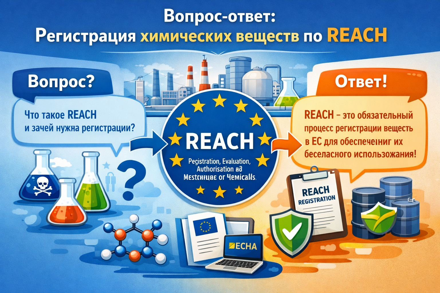 Регистрация химических веществ по REACH — ответы на вопросы российских экспортёров