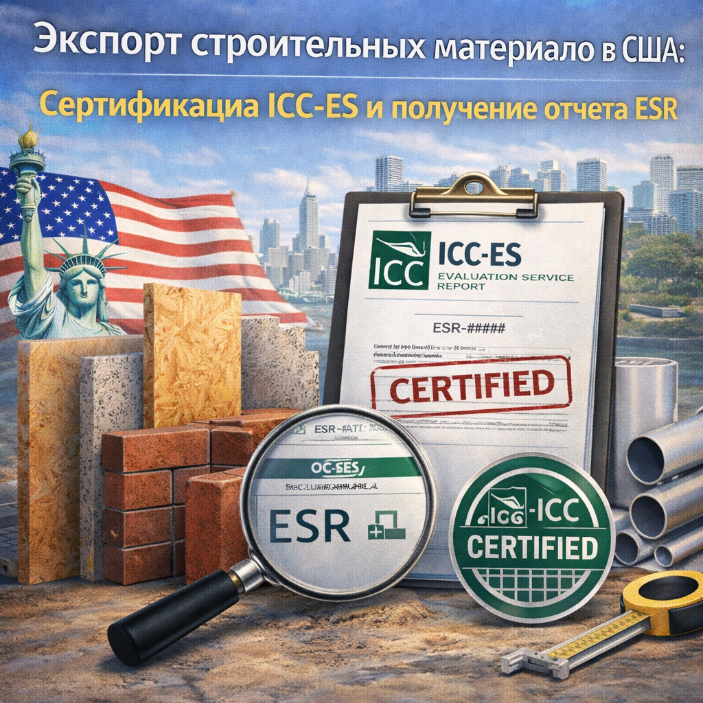 Экспорт строительных материалов в США: Сертификация ICC-ES и получение отчета ESR