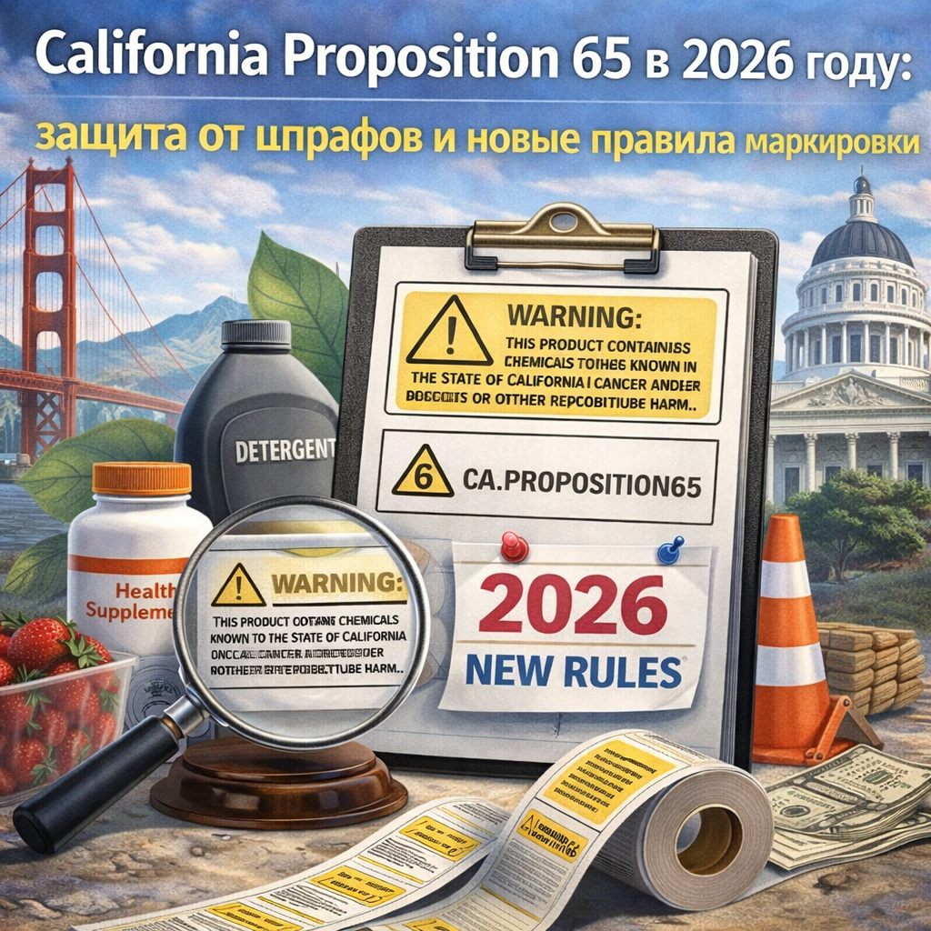 California Proposition 65 в 2026 году: защита от штрафов и новые правила маркировки