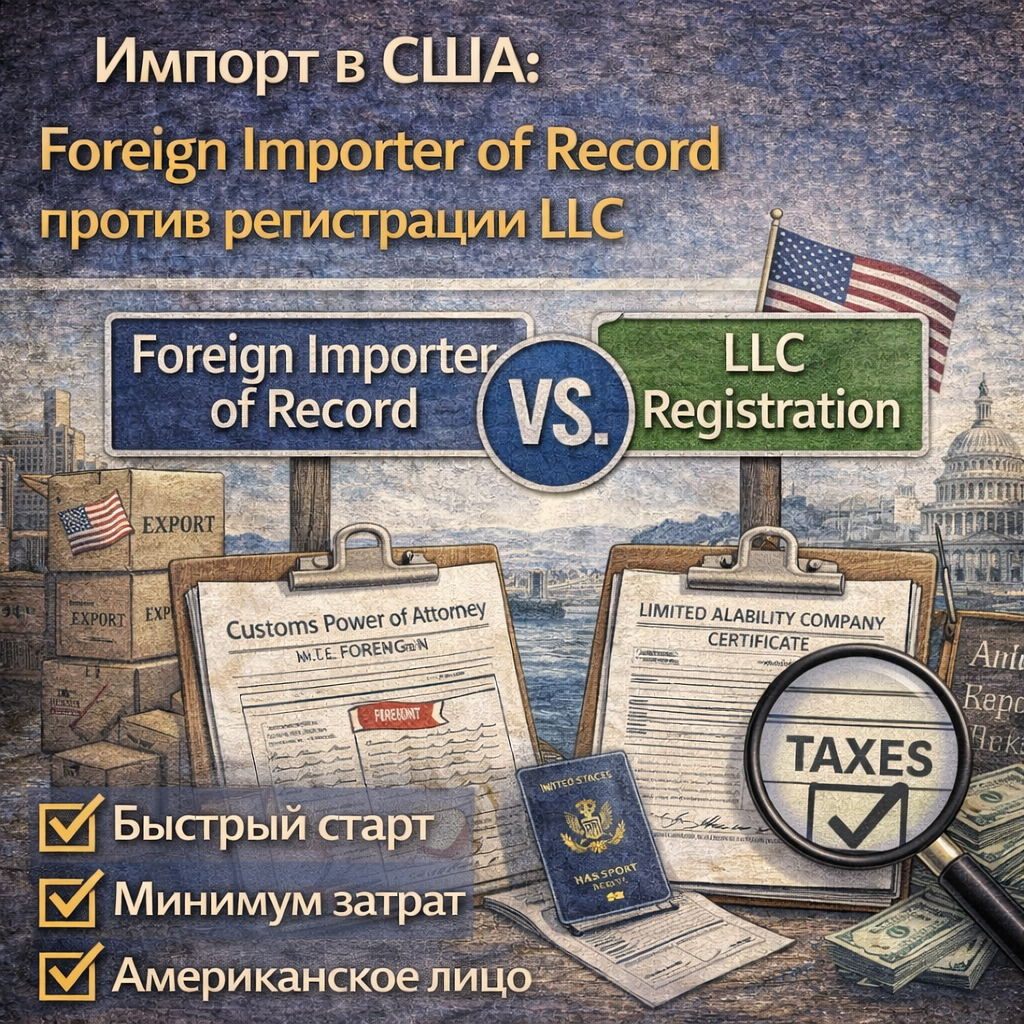 Импорт в США: Foreign Importer of Record против регистрации LLC