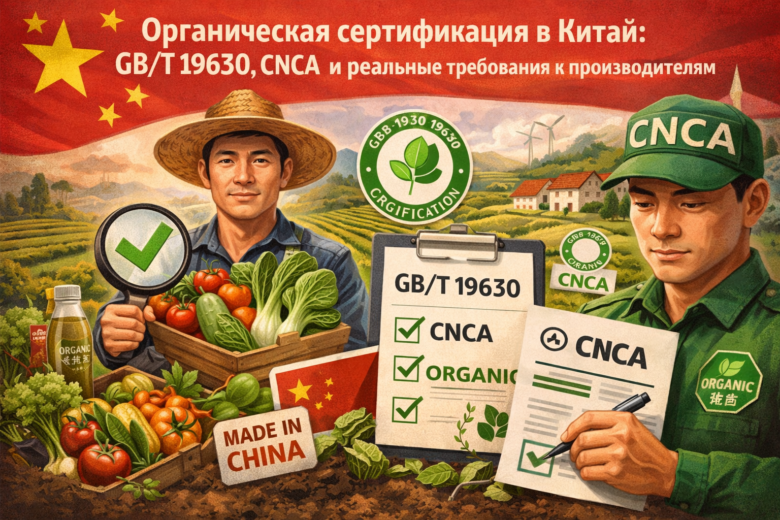 Органическая сертификация в Китай: GB/T 19630, CNCA и реальные требования к производителям