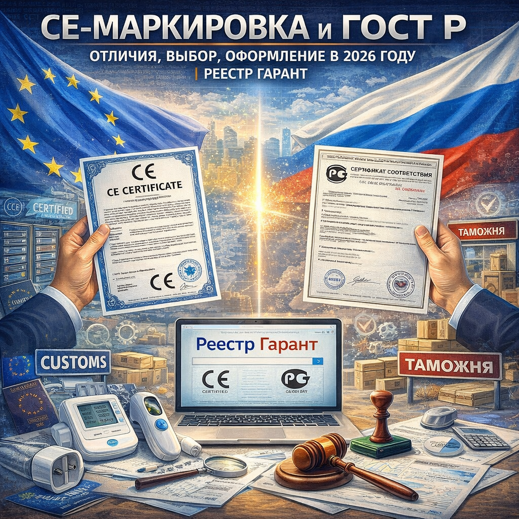 CE-маркировка и ГОСТ Р: отличия, выбор, оформление в 2026 году | Реестр Гарант