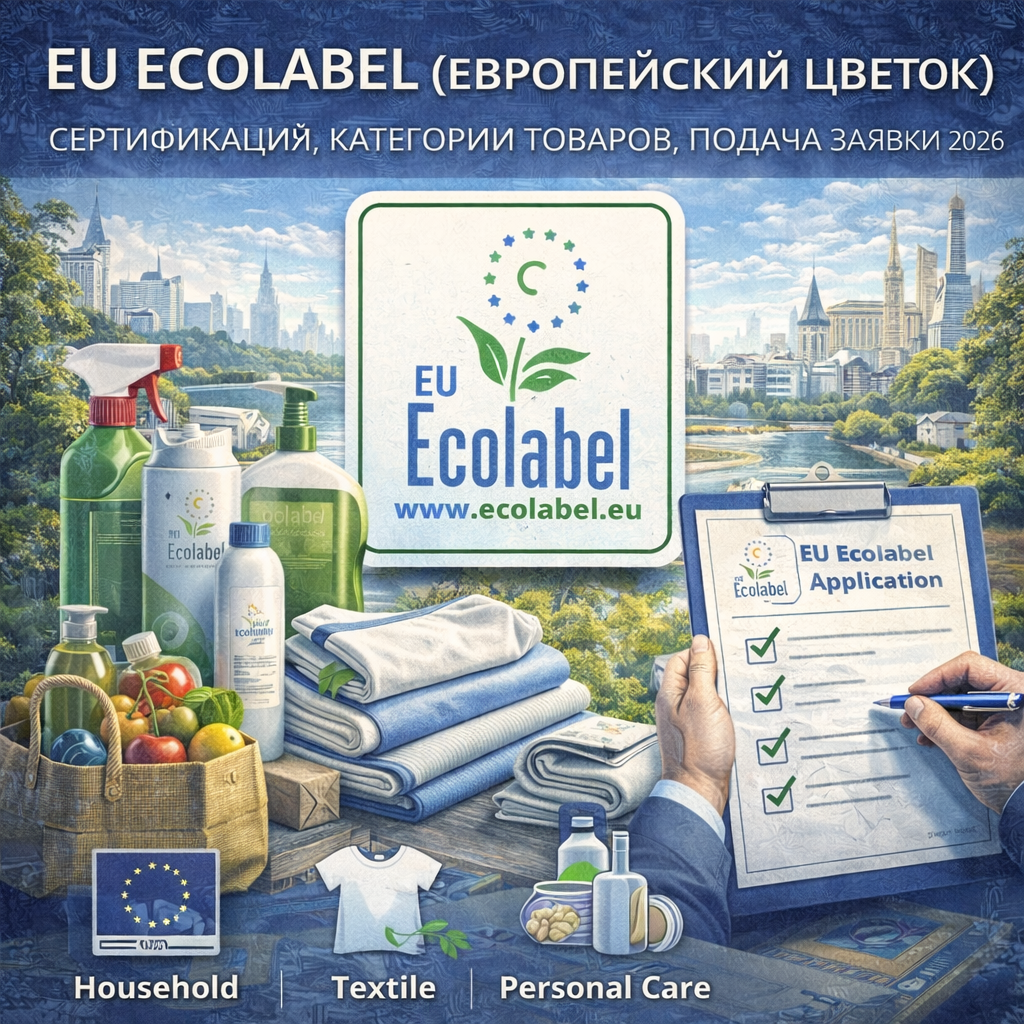 EU Ecolabel (Европейский цветок): сертификация, категории товаров, подача заявки 2026