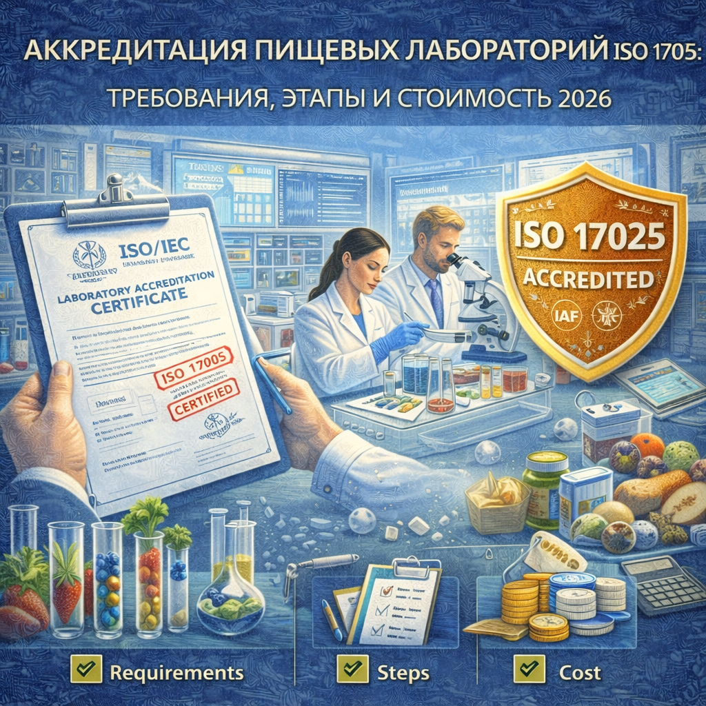 Аккредитация пищевых лабораторий ISO 17025: требования, этапы и стоимость 2026