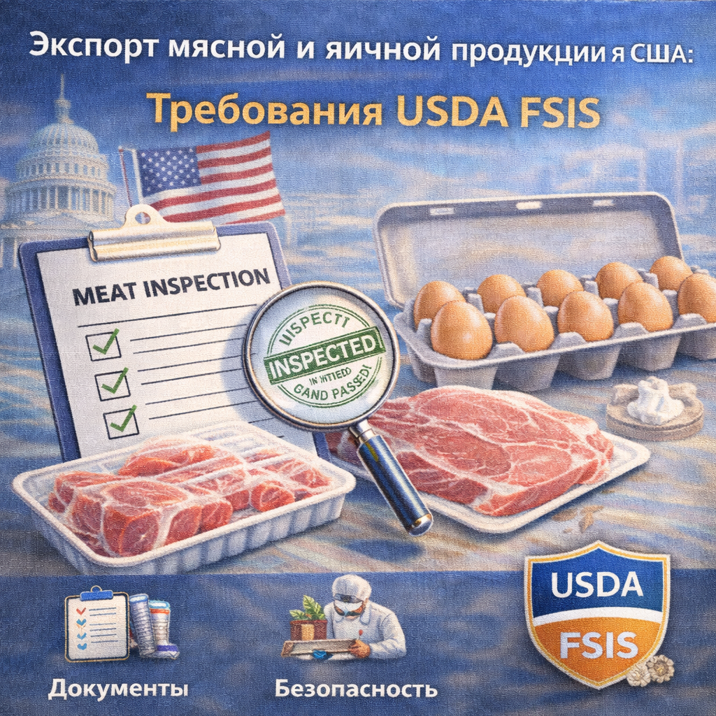 Экспорт мясной и яичной продукции в США: Требования USDA FSIS
