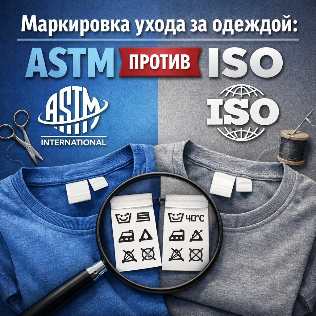 Маркировка ухода за одеждой: ASTM против ISO