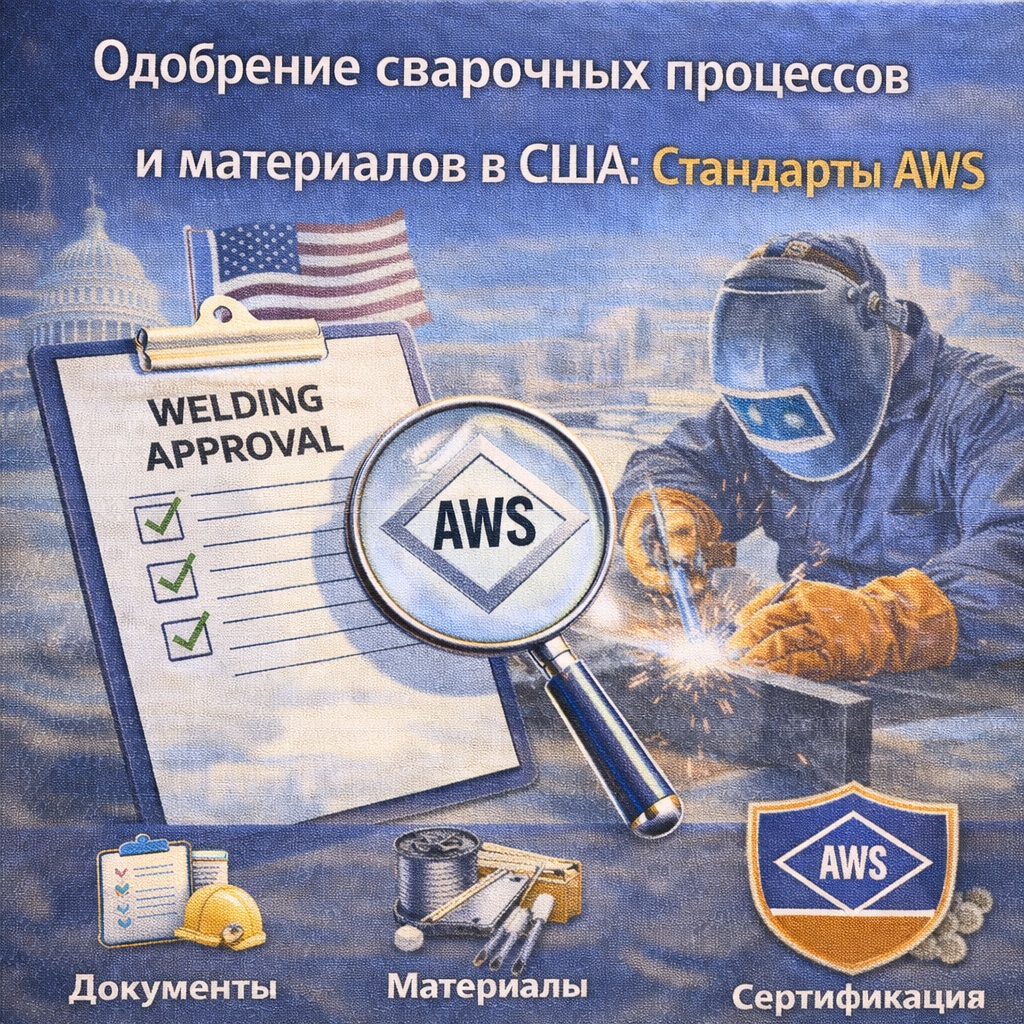 Одобрение сварочных процессов и материалов в США: Стандарты AWS