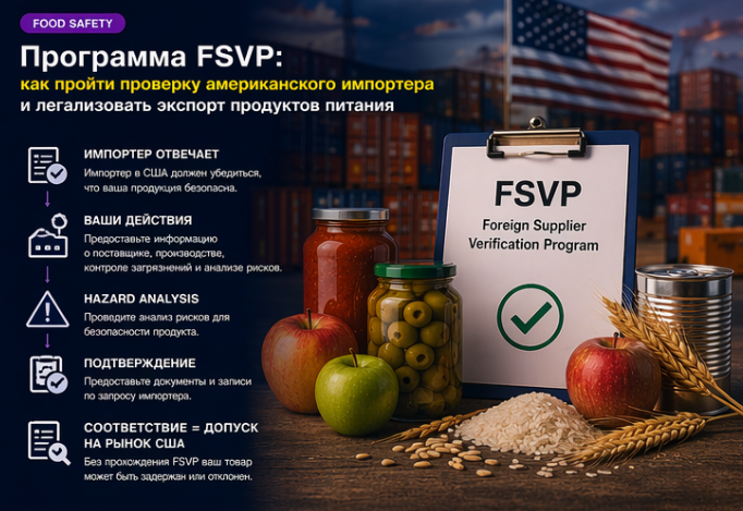 Программа FSVP: Как пройти проверку американского импортера и легализовать экспорт продуктов питания