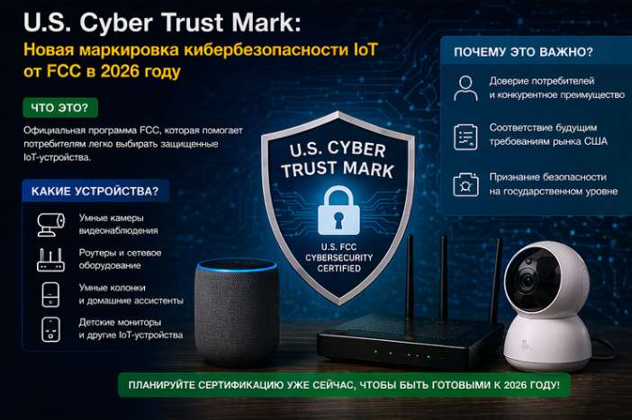 U.S. Cyber Trust Mark: Новая маркировка кибербезопасности IoT от FCC в 2026 году