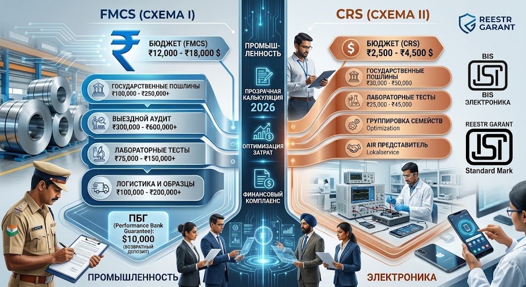 Сколько стоит сертификация BIS в 2026 году: официальные тарифы и рыночные оценки по схемам FMCS и CRS