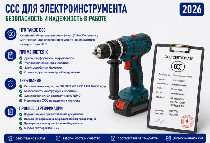 CCC для электроинструмента
