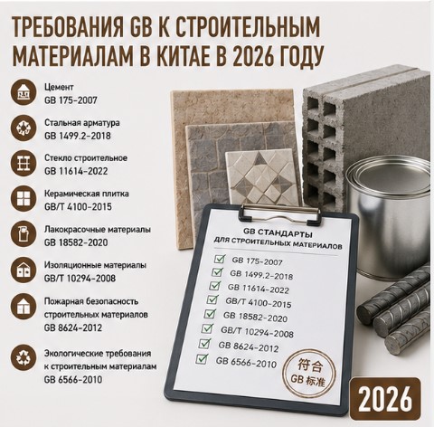 Требования GB к строительным материалам в Китае в 2026 году