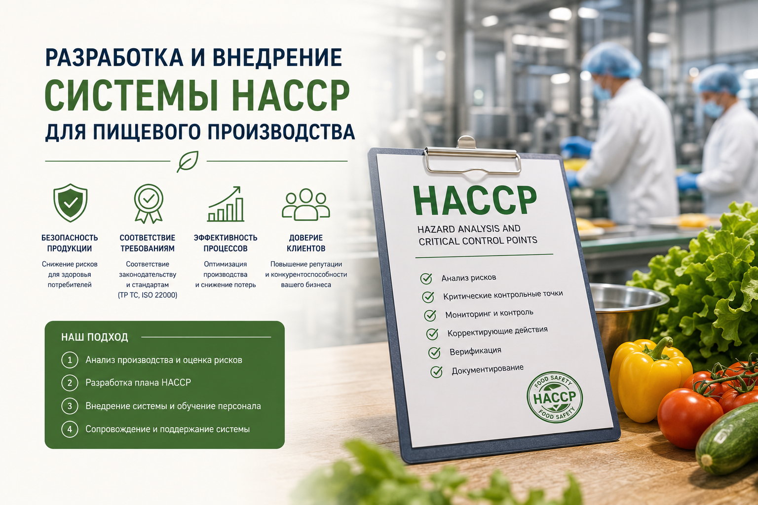 Разработка и внедрение системы HACCP для пищевого производства