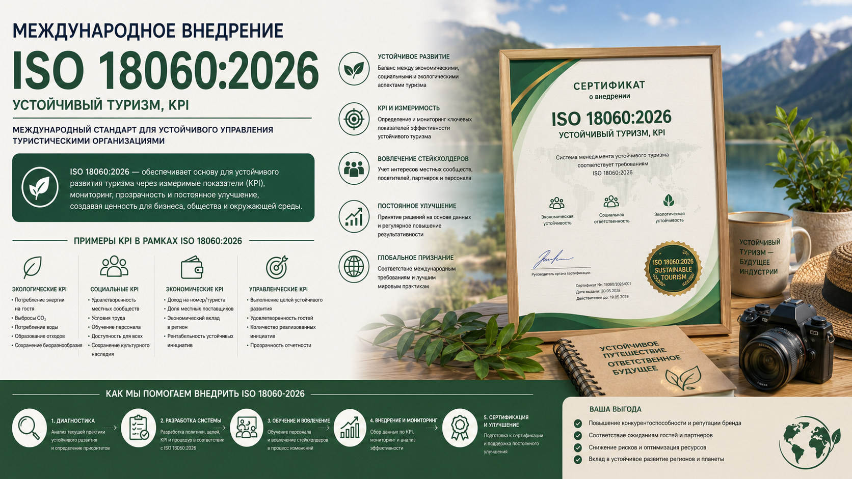 Международное внедрение ISO 18060:2026 (устойчивый туризм, KPI)