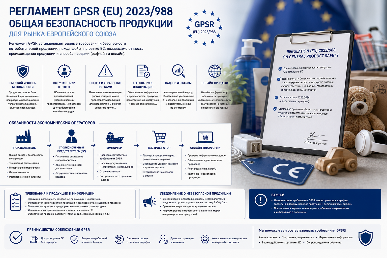 Регламент GPSR (ранее GPSD) — общая безопасность продукции для рынка ЕС