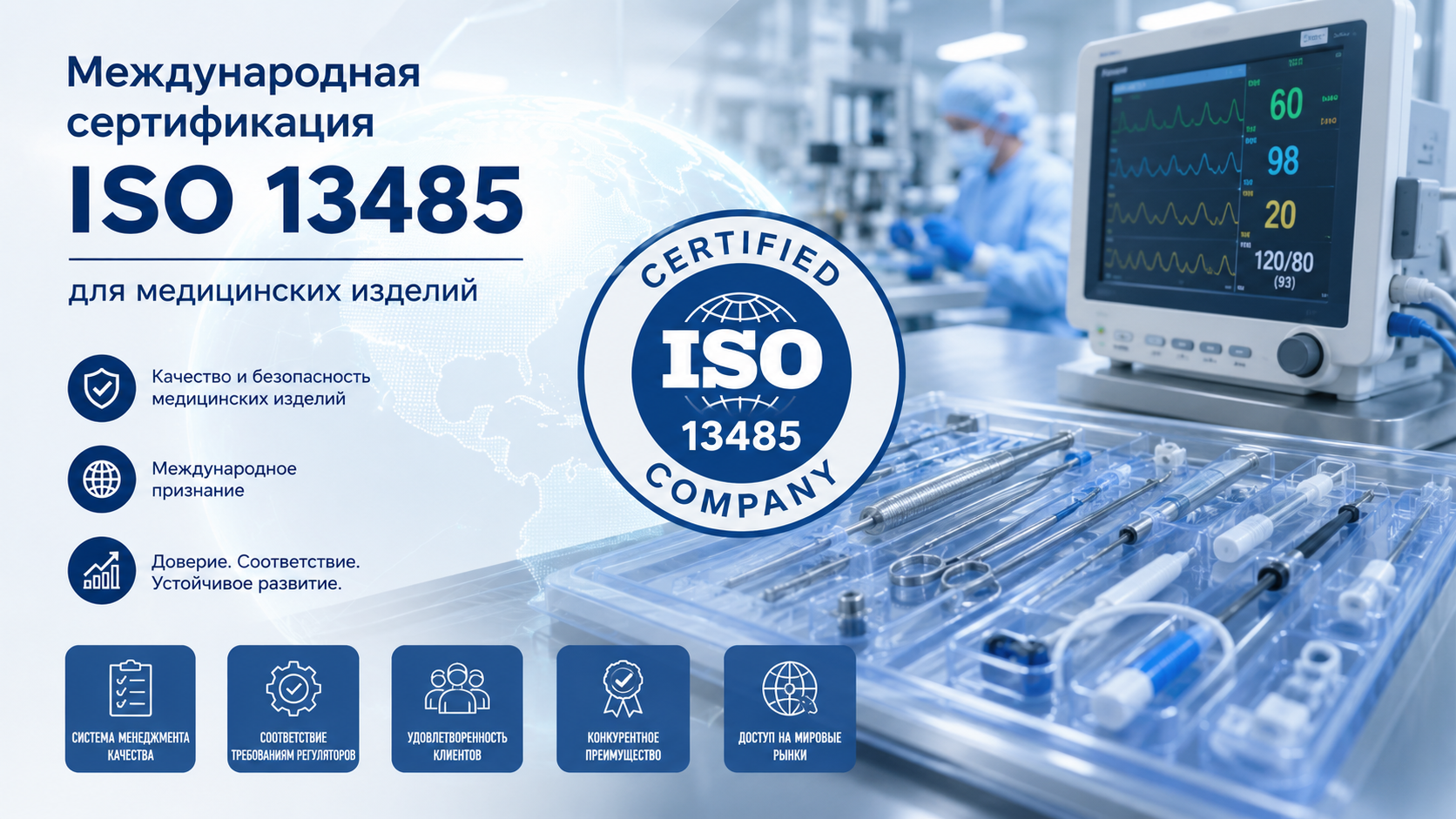 Международная сертификация ISO 13485 для медицинских изделий
