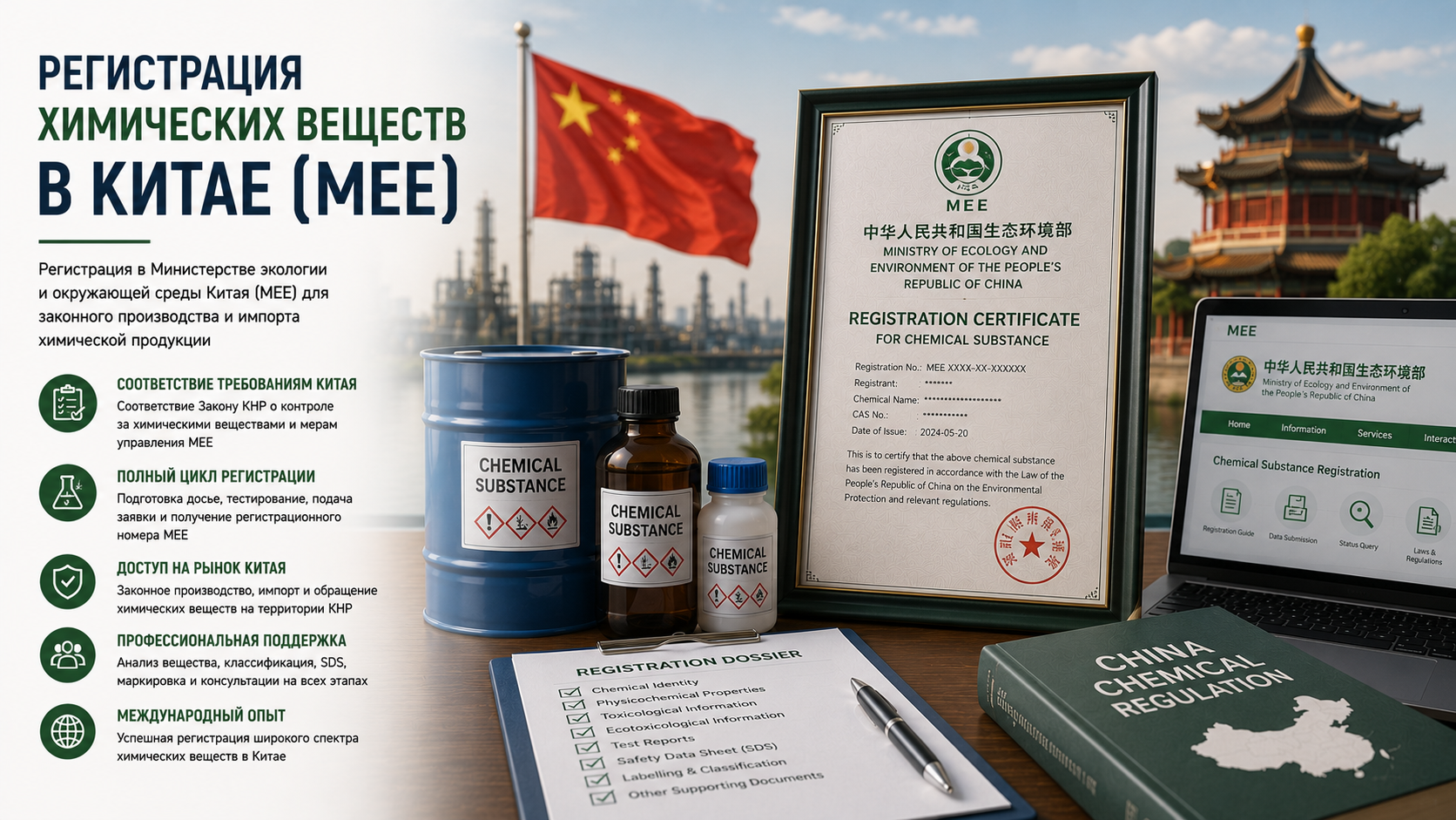 Регистрация химических веществ в Китае (MEE)