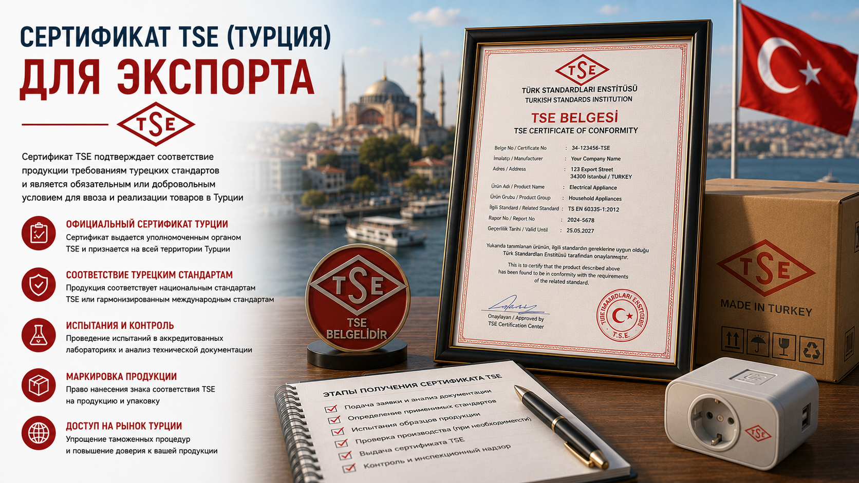 Сертификат TSE (Турция) для экспорта