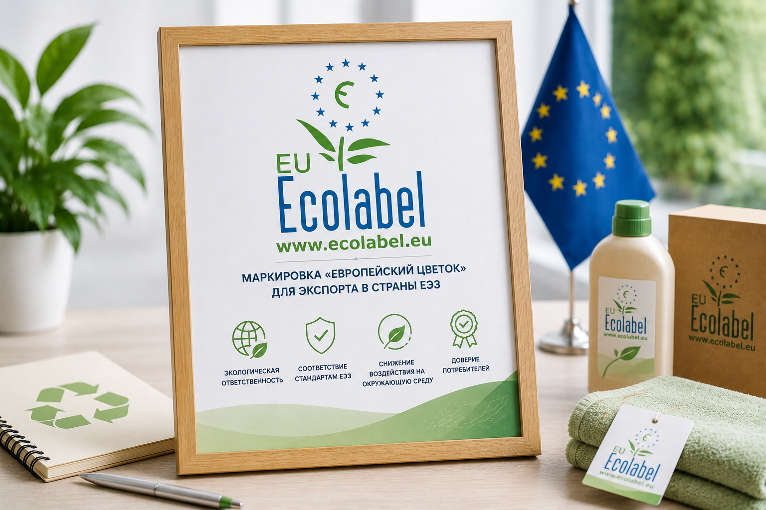 Маркировка EU Ecolabel — «Европейский цветок» для экспорта в страны ЕЭЗ