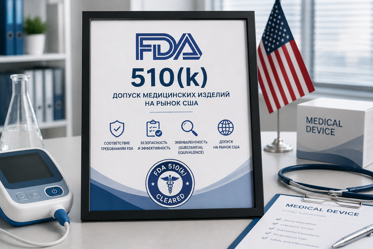 Сертификация FDA 510(k) — допуск медицинских изделий на рынок США