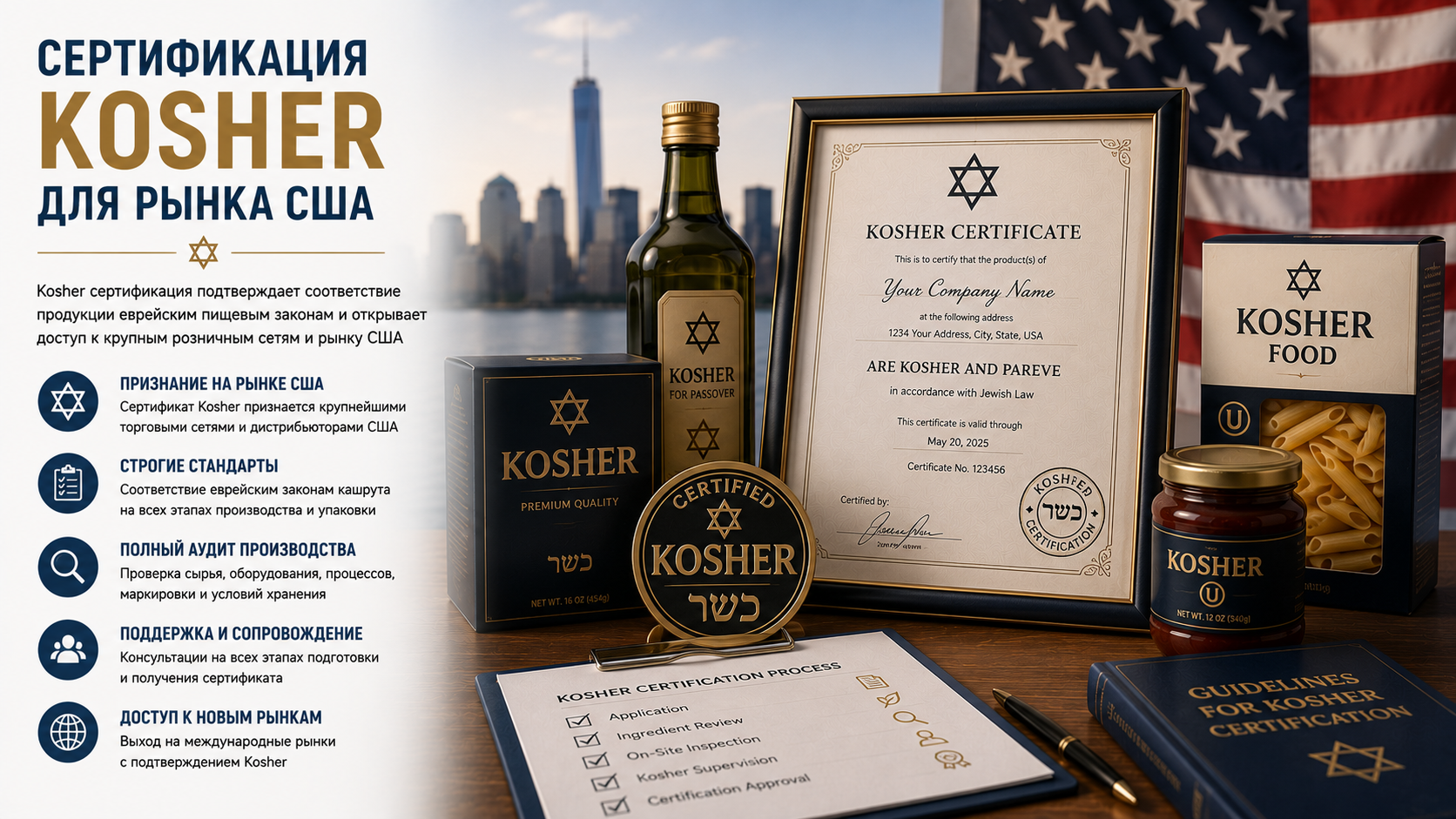 Сертификация Kosher для рынка США