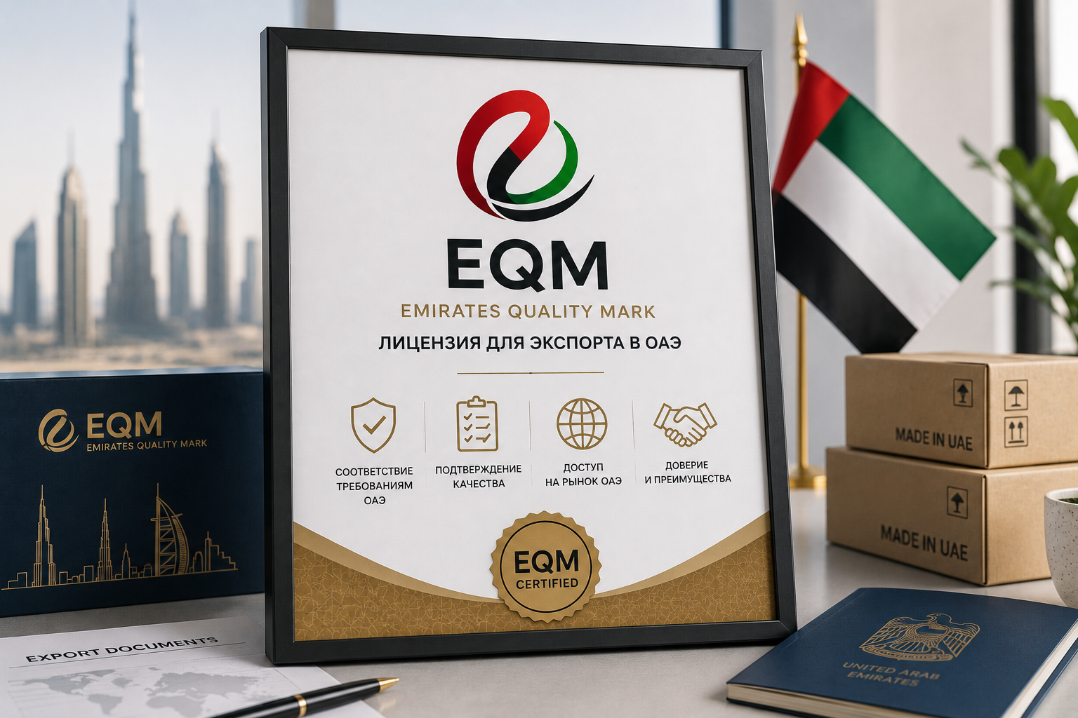 Знак качества Emirates Quality Mark (EQM) — лицензия для экспорта в ОАЭ