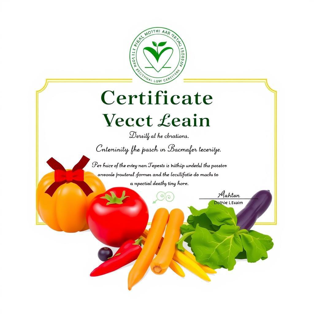 Образец документа — Сертификат «Веган» (Vegan)