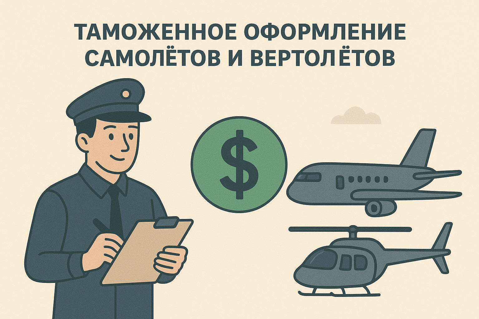 Таможенное оформление самолетов и вертолетов — растаможка воздушных судов