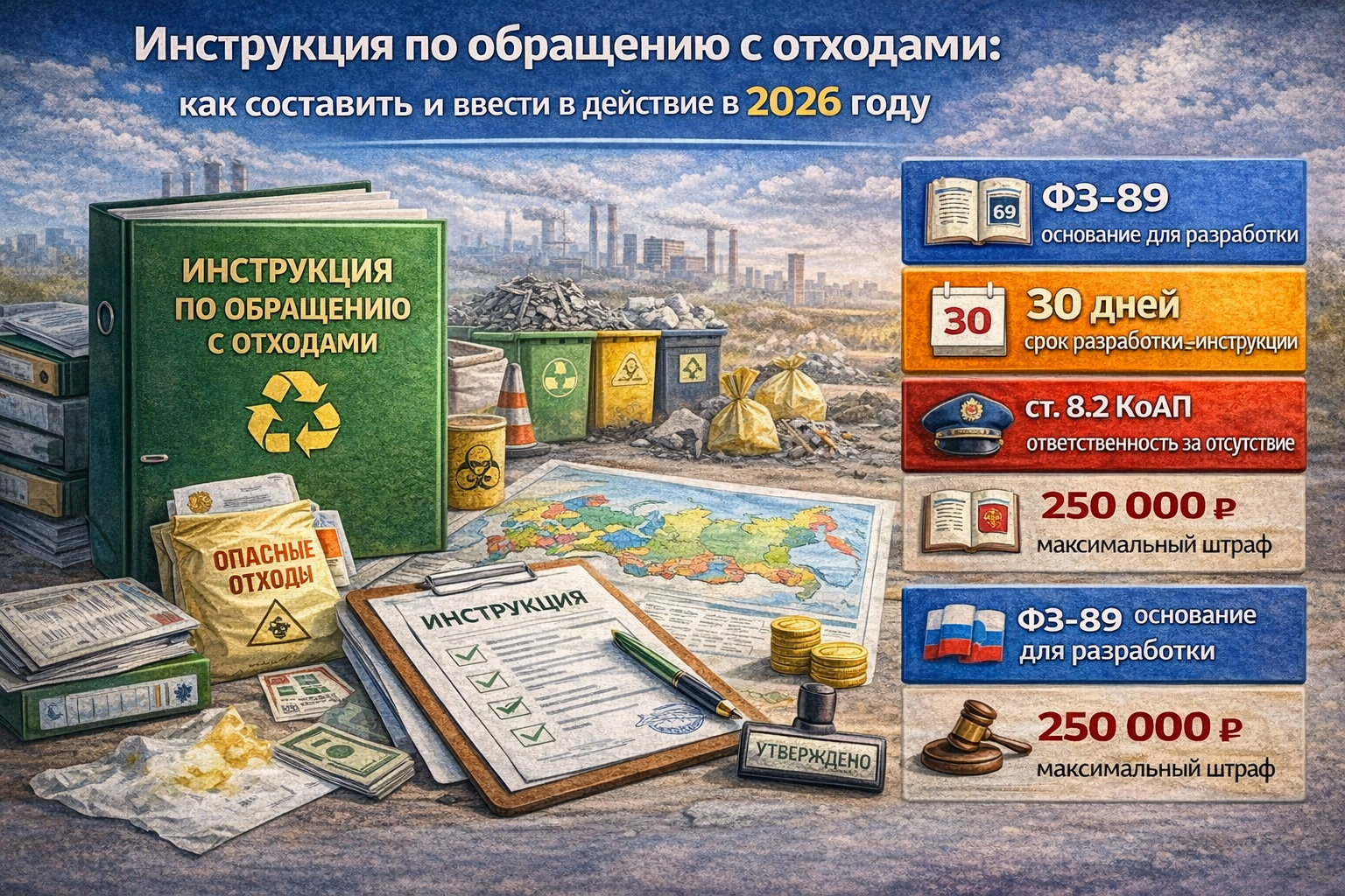 Инструкция по обращению с отходами: как составить и ввести в действие в 2026 году