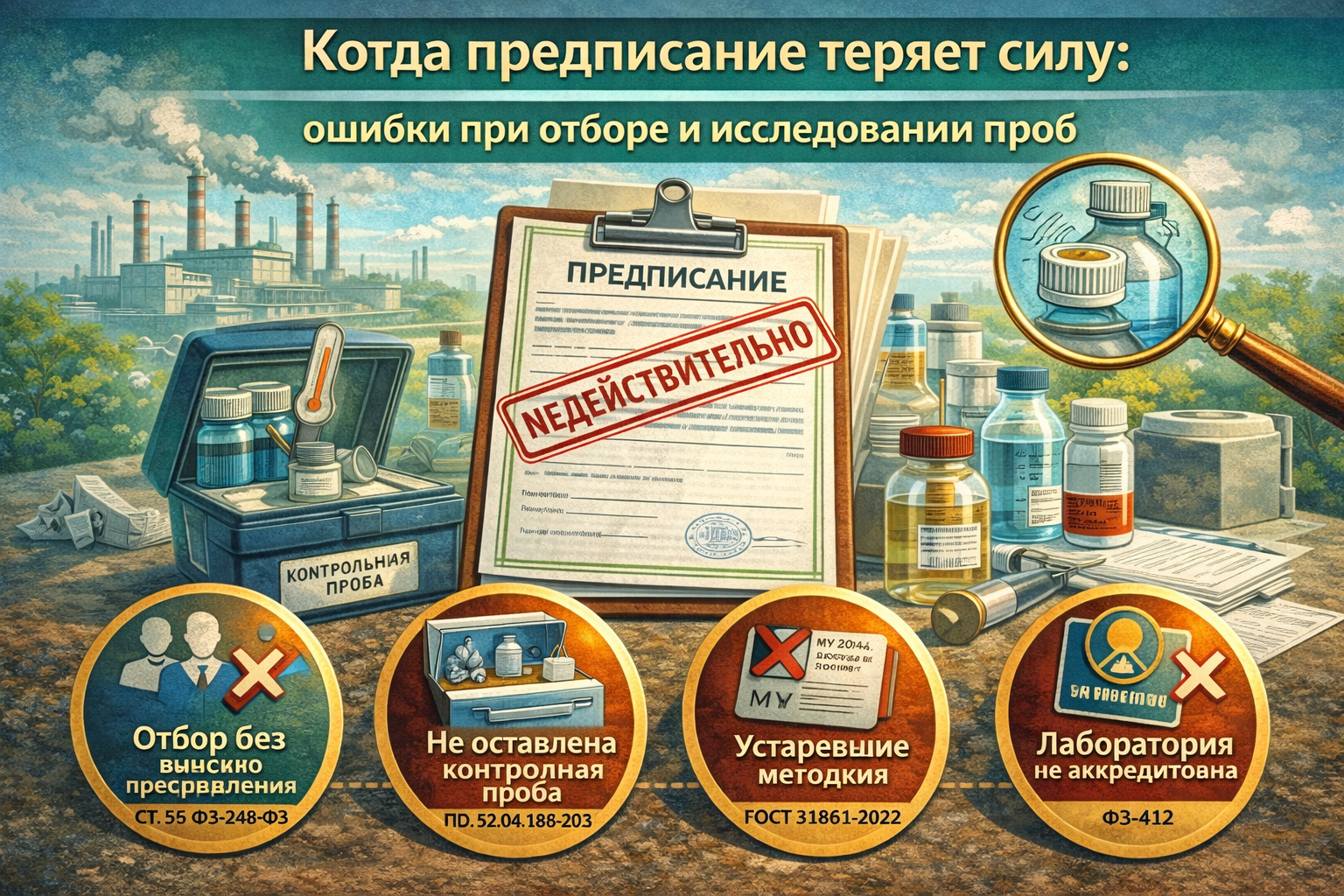 Когда предписание теряет силу: ошибки при отборе и исследовании проб