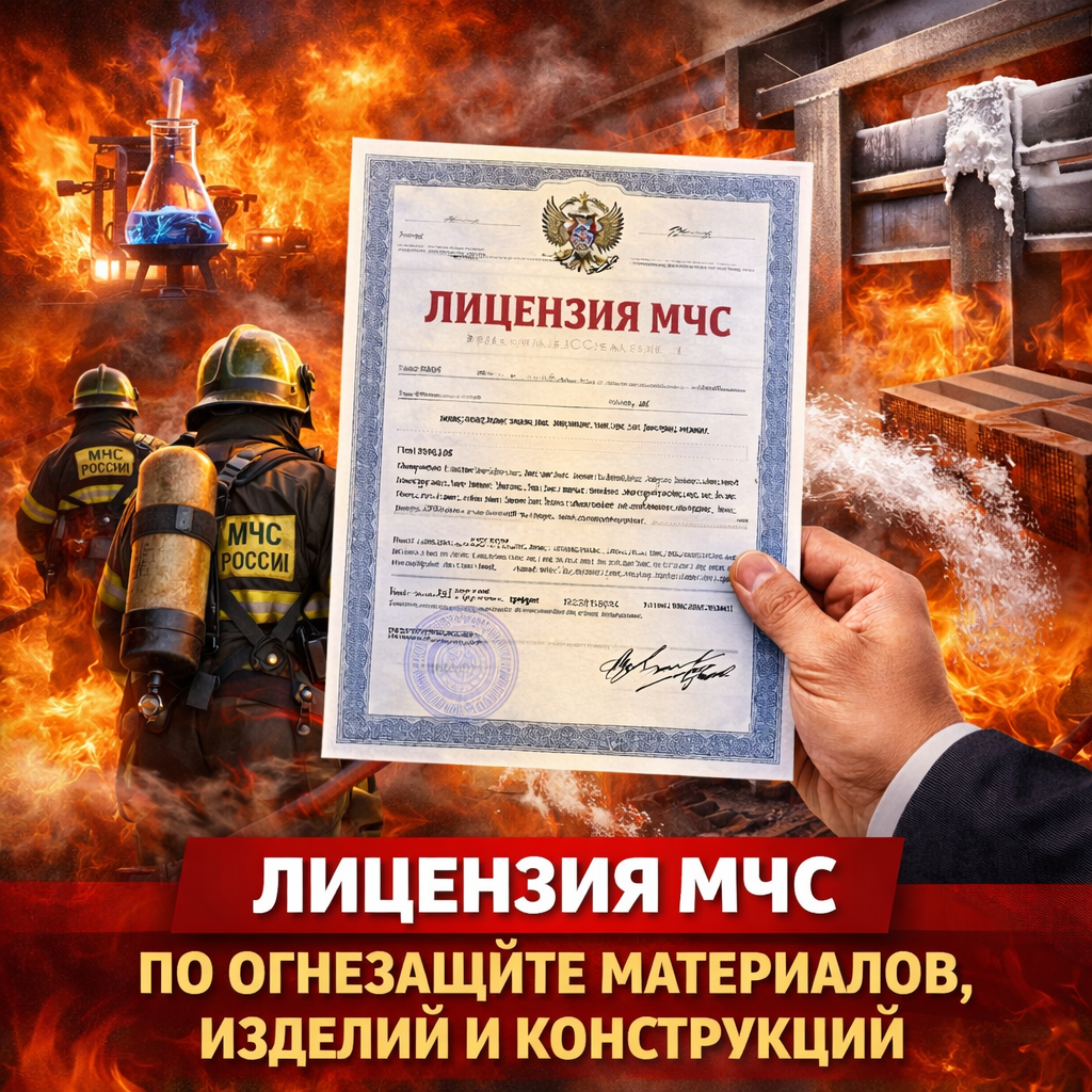 Лицензия МЧС на огнезащиту материалов, изделий и конструкций