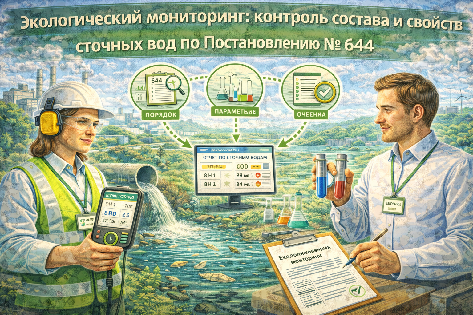 Экологический мониторинг: контроль состава и свойств сточных вод по Постановлению № 644