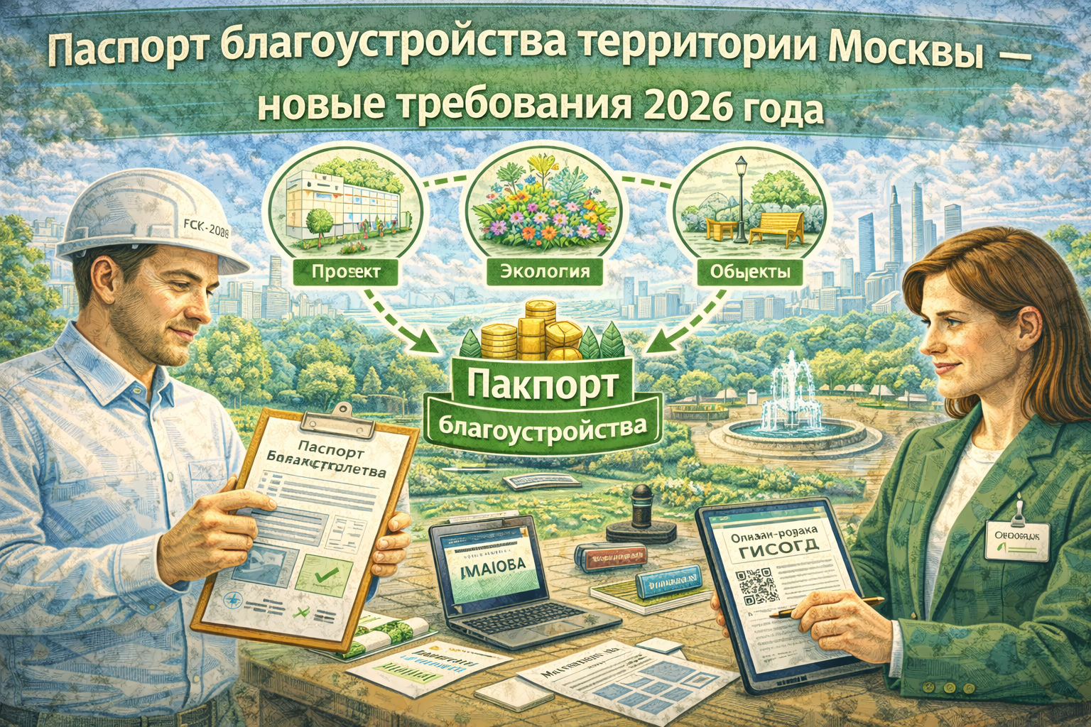 Паспорт благоустройства территории Москвы — новые требования 2026 года