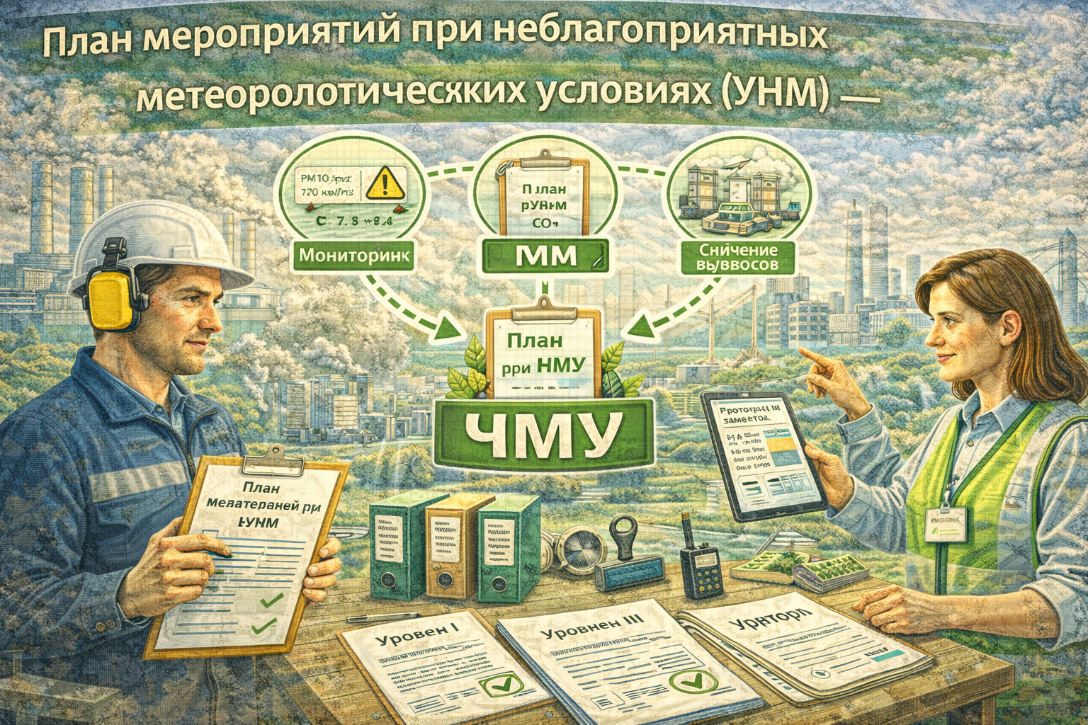 План мероприятий при неблагоприятных метеорологических условиях (НМУ) — требования 2026 года