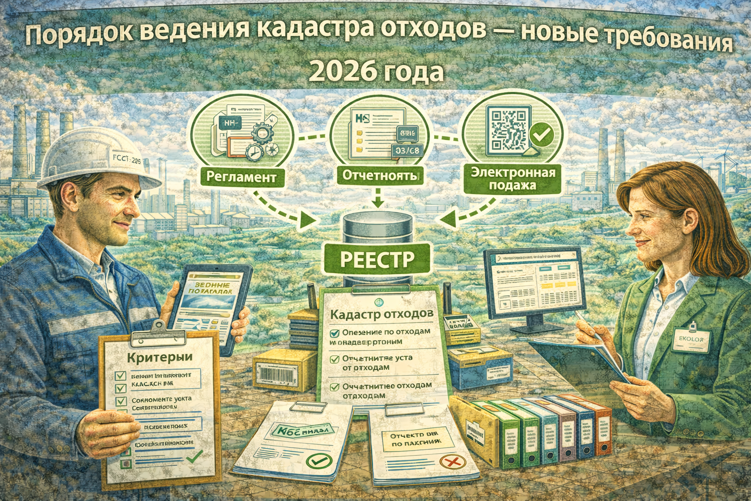 Порядок ведения кадастра отходов: новые требования в 2026 году