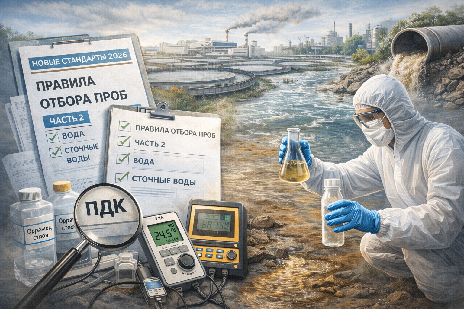 Правила отбора проб. Часть 2. Вода, сточные воды — регламент 2026 года