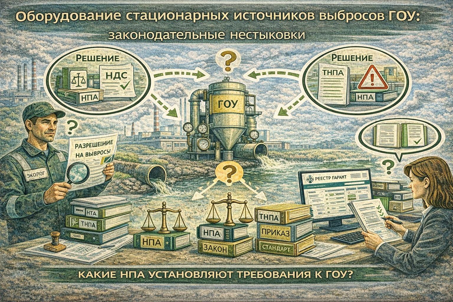 Оборудование стационарных источников выбросов ГОУ: законодательные нестыковки
