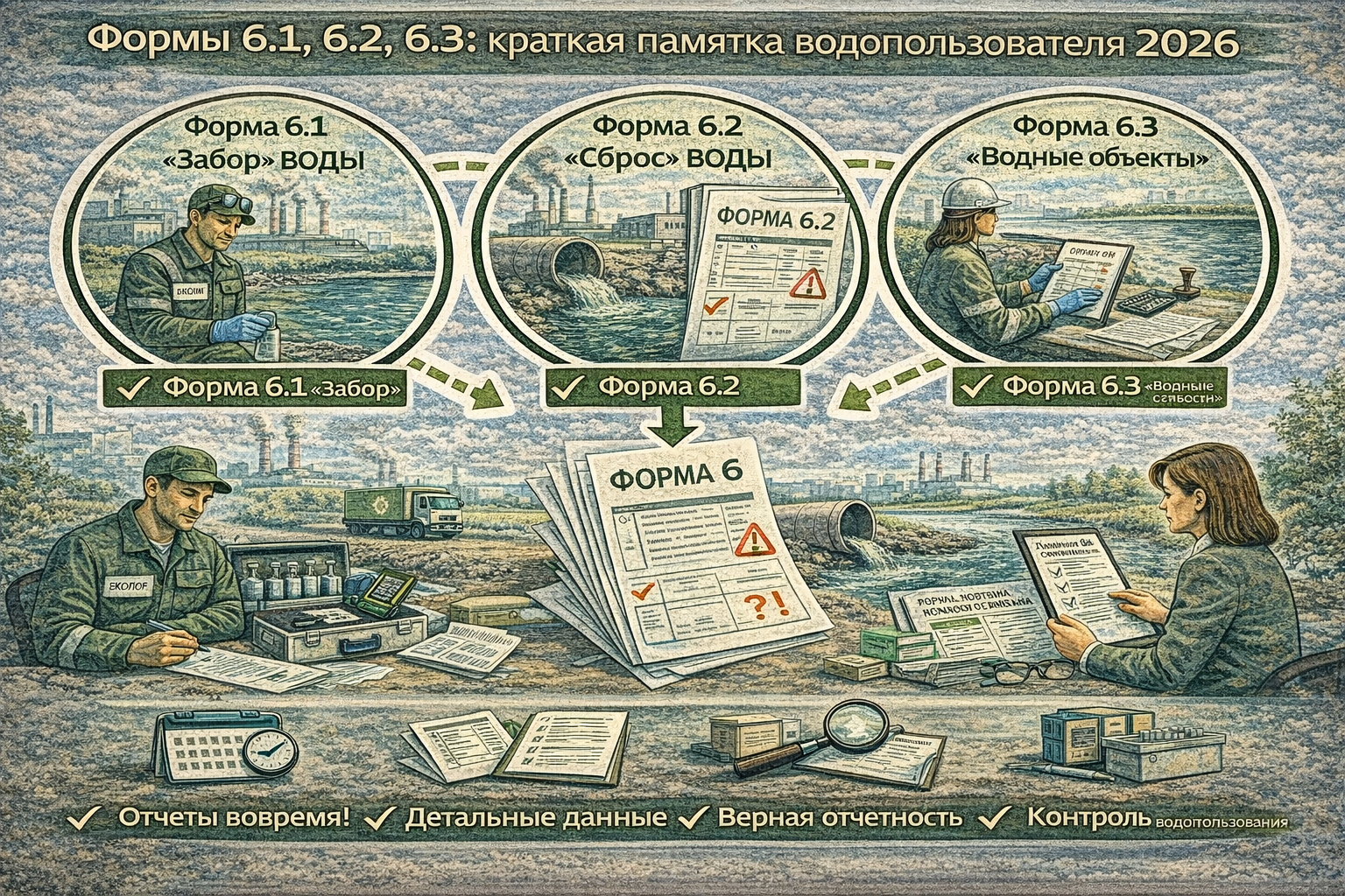 Формы 6.1, 6.2, 6.3: краткая памятка водопользователя 2026