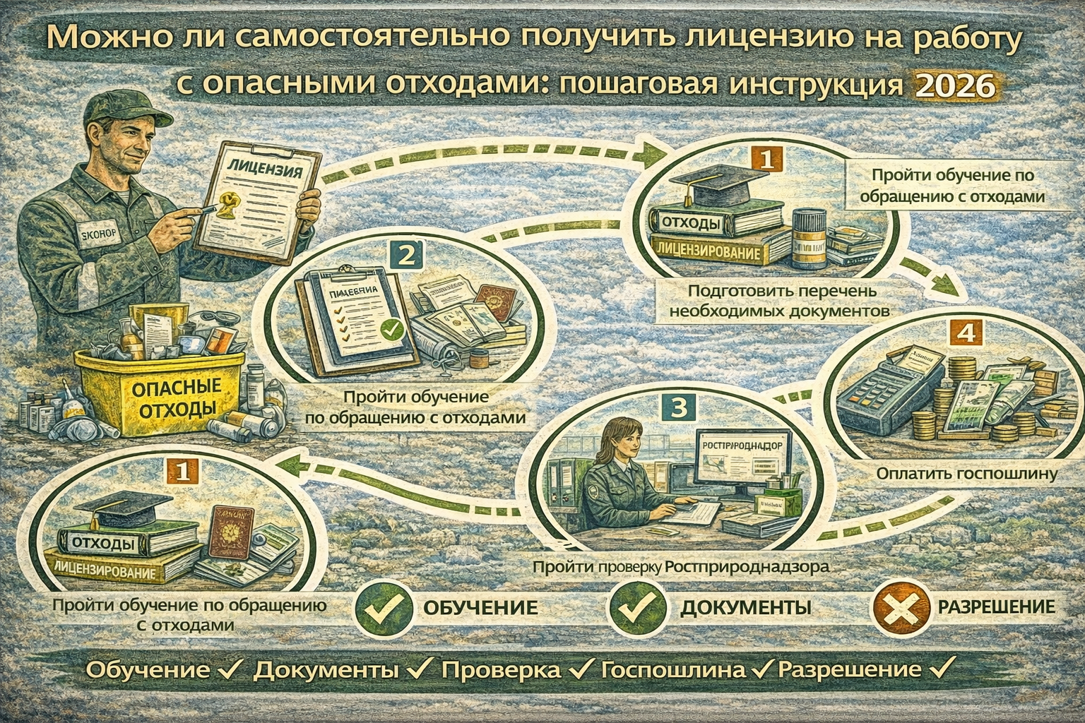 Можно ли самостоятельно получить лицензию на работу с опасными отходами: пошаговая инструкция 2026